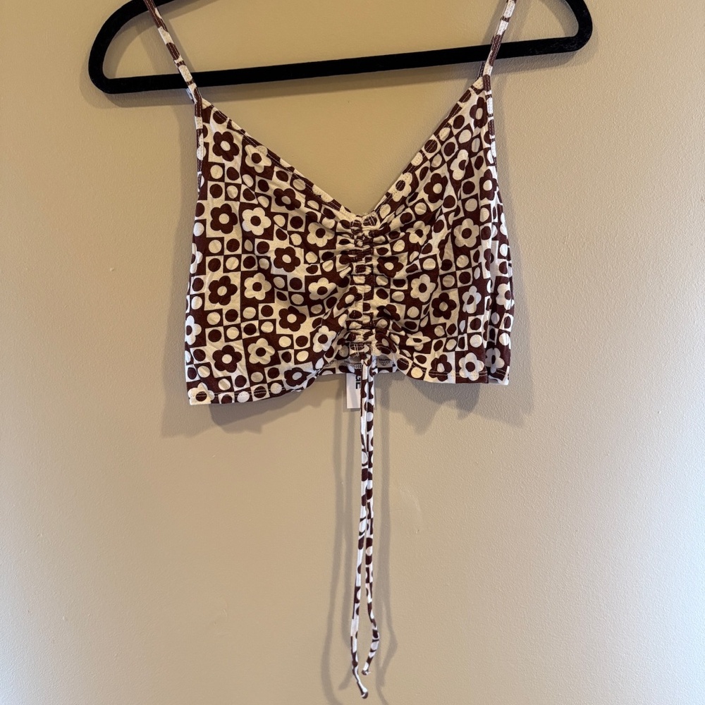 Garage Flower Cropped Tank Top